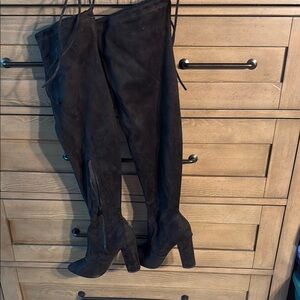 Glaze Black Over-the-Knee Boots for Effortless Elegance